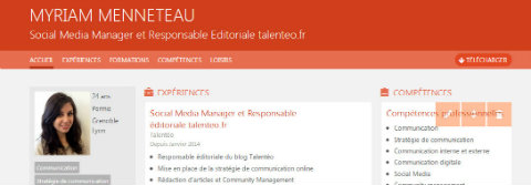 Exemple de CV en ligne