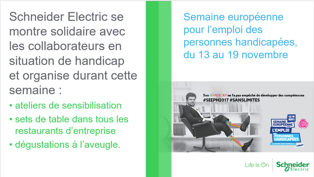 SEEPH 2017: Schneider Electric innove pour sensibiliser au handicap!