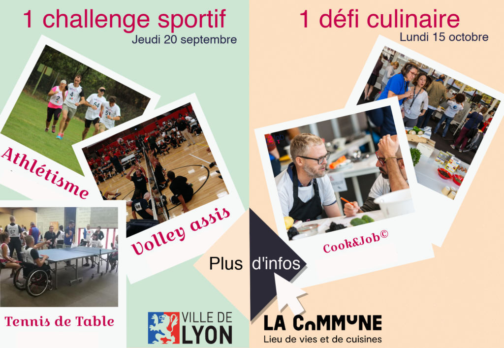 1 challenge sportif Jeudi 20 septembre 1 défi culinaire Lundi 15 octobre