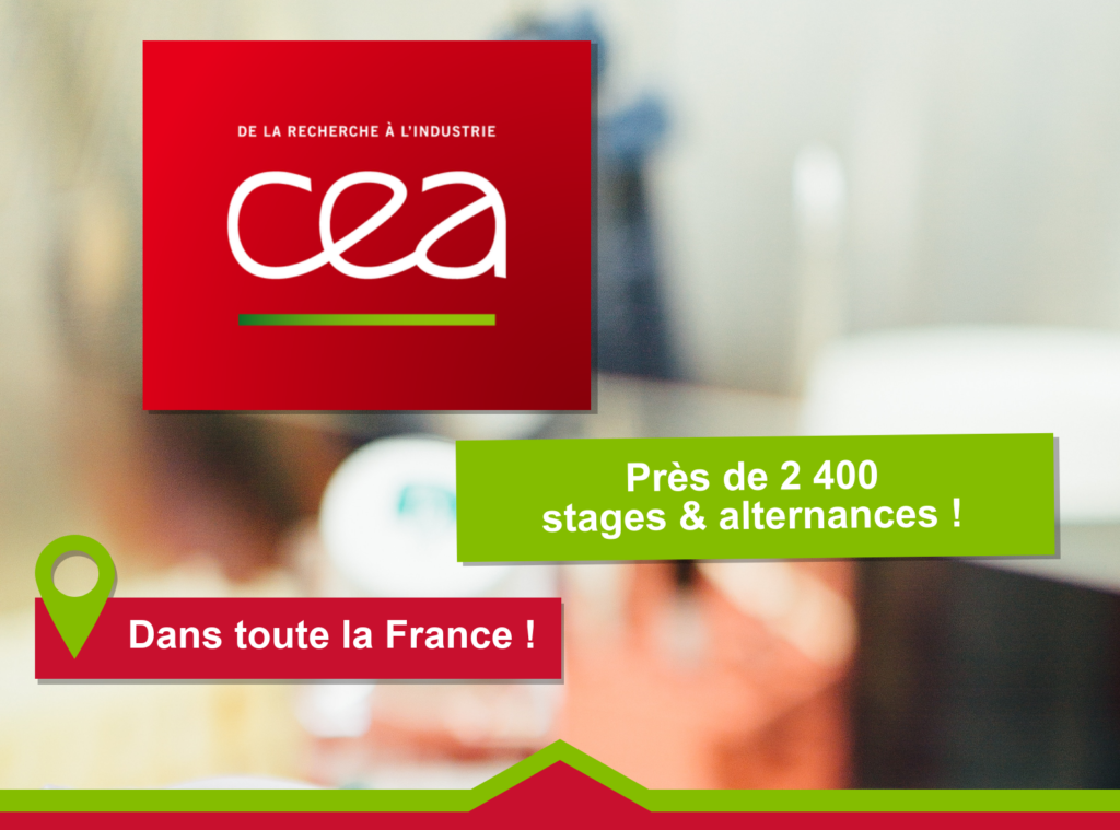 CEA : Près de 2 400 stages & alternances dans toute la France ! ! 