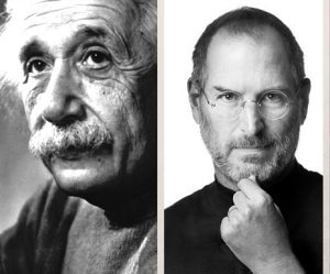 tsa asperger et emploi : Albert Einstein et Steve Jobs